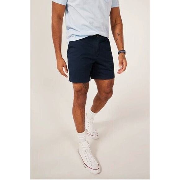 Chubbies‎ Chino Shorts Men Sz XL Regular Fit Navy Elastic Flat Front 7" NWT - Picture 1 of 11